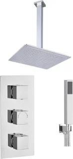 Verborgen doucheklep plafondkit, 250mm douchearm, chroom