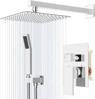 Verborgen inbouw regendoucheset