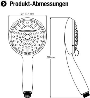 Verchroomde handdouche