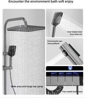 Verkoop Nederland® 3-in-1 Thermostatische Doucheset Zwart