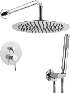 VEVOR Douchesysteemset 254 mm Ronde Regendouchekop Chroom