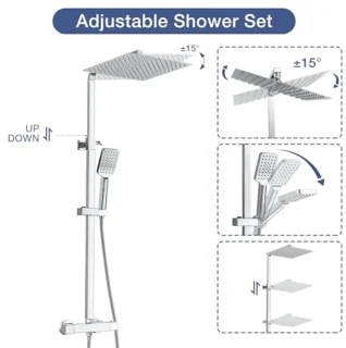 Vierkante Douche Mixer Set