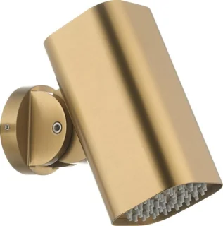 Vierkante douchekop - regendouche opzetstuk - 10x5 cm - geborsteld goud
