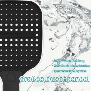 Vierkante Handdouche Grijs-Wit