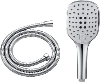 Vierkante handdouche met slang