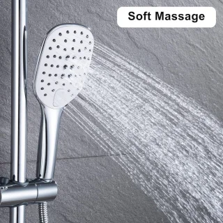 Vierkante handdouche met slang