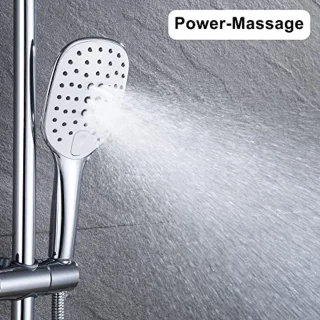 Vierkante handdouche met slang