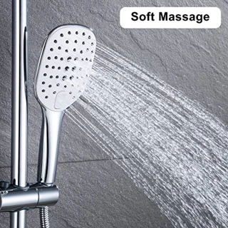Vierkante handdouche met slang