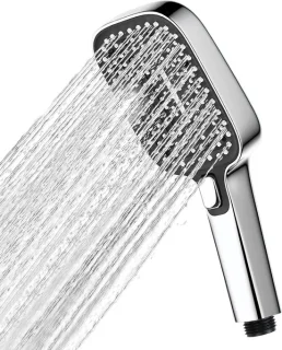 Vierkante handdouche zilver