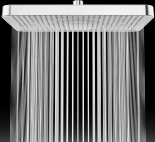 Vierkante inbouw regendouche 35 x 22 cm chroom