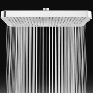 Vierkante inbouw regendouche 35 x 22 cm chroom