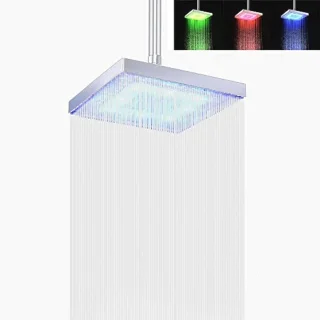 Vierkante LED-douchekop