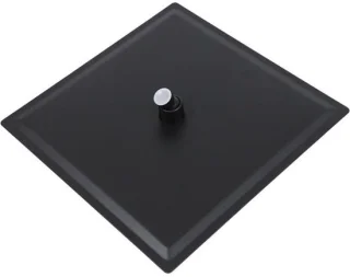 Vierkante regendouchekop 30 cm mat zwart