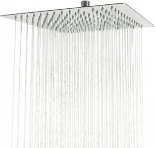 Vierkante regendouchekop 30x30cm RVS zilver