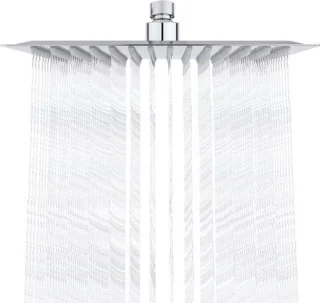 Vierkante RVS regendouchekop 25cm chroom