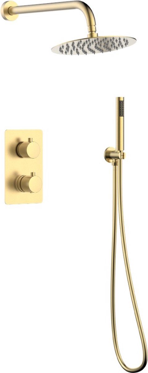 Viidako Luxurii Inbouw Doucheset Geborsteld Messing 30 cm Regendouche