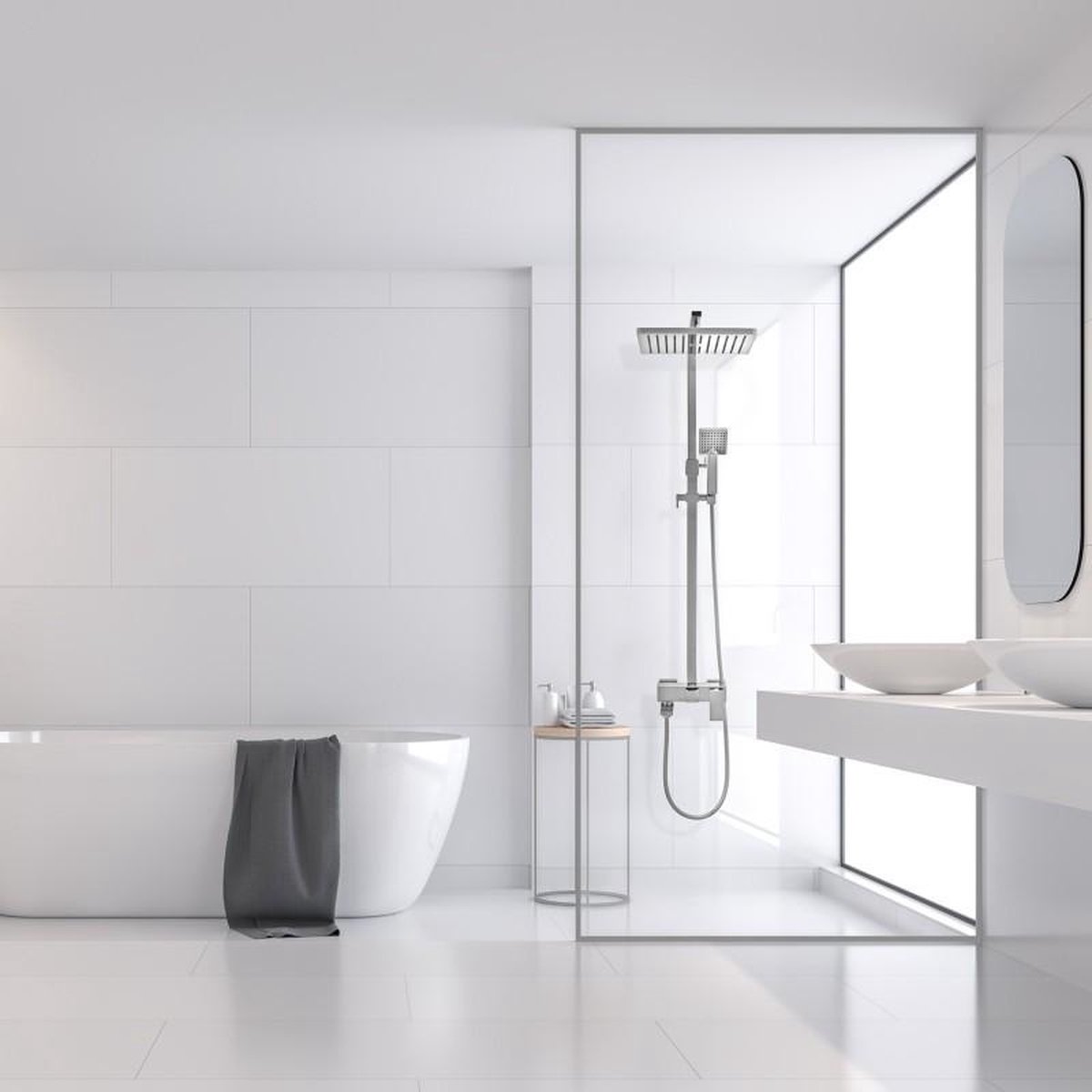 Viking Choice Doucheset Chroom 30cm met Badkraan