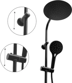 Viking Choice Regendouche Thermostaat Zwart 25 cm