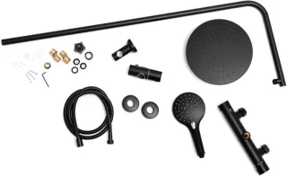 Viking Choice Regendouche Thermostaat Zwart 25 cm