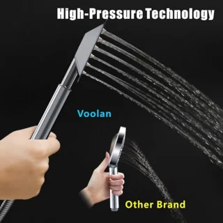 Voolan All-Metal Square Handheld Shower Head - Chrome