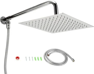 Wanddouche met vierkante regendouche