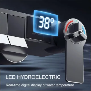 Wandmontage digitale thermostaat badkraan met regendouche