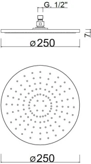 WEBO Atlanta inbouw regendoucheset chroom 25cm