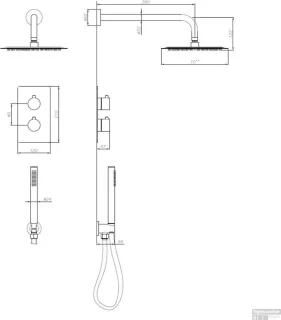 WEBO Atlanta inbouw regendoucheset chroom 25cm