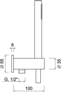 WEBO Atlanta inbouw regendoucheset chroom 25cm