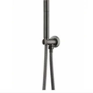 WEBO Atlanta inbouw regendoucheset Gun Metal 25cm