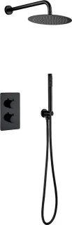 WEBO Atlanta Inbouw Regendoucheset Mat Zwart 25cm