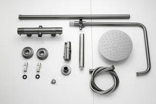 WEBO Atlanta Regendouche Gun Metal Thermostaat