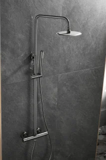 WEBO Atlanta Regendouche Gun Metal Thermostaat
