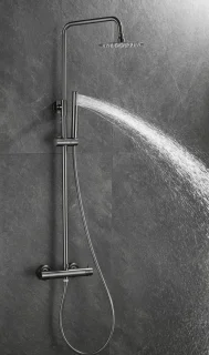 WEBO Atlanta Regendouche Gun Metal Thermostaat