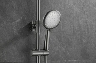 WEBO EUPHORIA Regendouche Gun Metal Thermostaatset