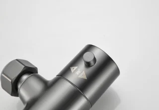 WEBO EUPHORIA Regendouche Gun Metal Thermostaatset
