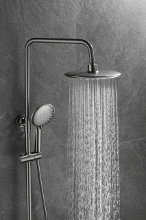 WEBO EUPHORIA Regendouche Gun Metal Thermostaatset