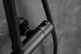 WEBO EUPHORIA Regendouche Mat Zwart Thermostaat Doucheset