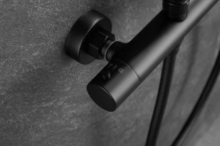 WEBO EUPHORIA Regendouche Mat Zwart Thermostaat Doucheset
