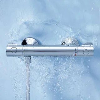 WEBO Eva doucheset met thermostaat en glijstang 60 cm chroom