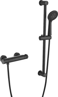 WEBO Eva doucheset thermostaat mat zwart 60 cm