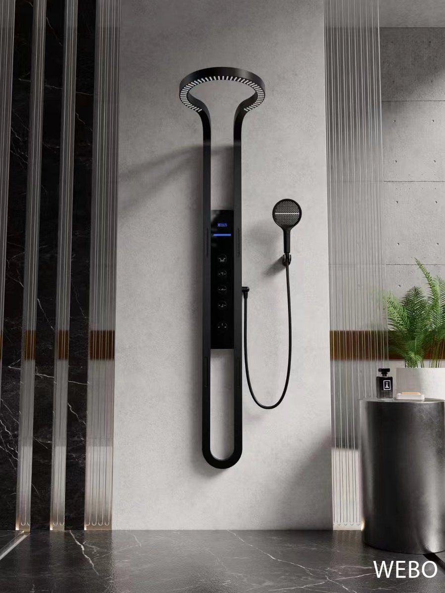 De WEBO Havana Luxe Opbouw Doucheset Mat Zwart in één oogopslag