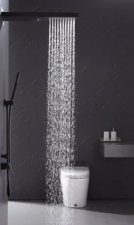 WEBO Luxe Regendoucheset Inbouw Mat Zwart 25cm
