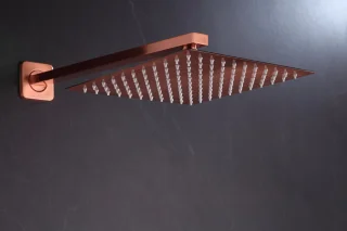 WEBO Rio Vierkant Inbouw Regendoucheset Mat Rosé 20cm