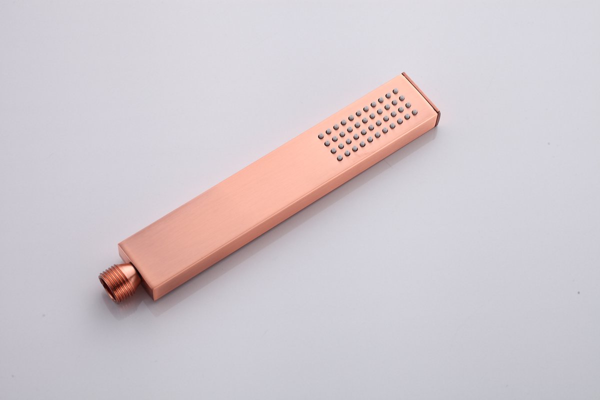 Wat vinden we goed aan de WEBO Rio Vierkant Inbouw Regendoucheset Mat Rosé 20cm