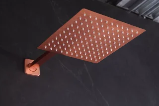 WEBO Rio Vierkant Inbouw Regendoucheset Mat Rosé 20cm