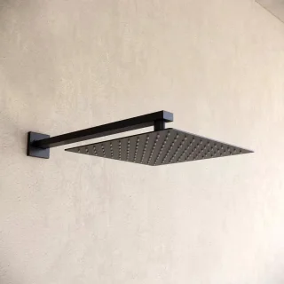 WEBO Rio Vierkant Inbouw Regendoucheset Mat Zwart 20cm