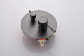 WEBO Valencia Regendoucheset Inbouw Gun Metal 25cm