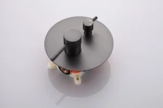 WEBO Valencia Regendoucheset Inbouw Gun Metal 25cm