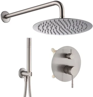 WEBO Valencia regendoucheset RVS 25cm compleet